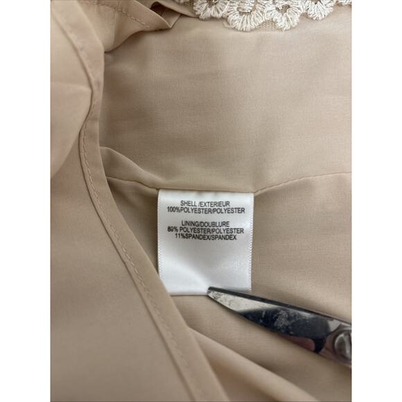 Badgley Mischka Gold Sequin Embroidery Cocktail Party Dress NYE 6 - Picture 12 of 16